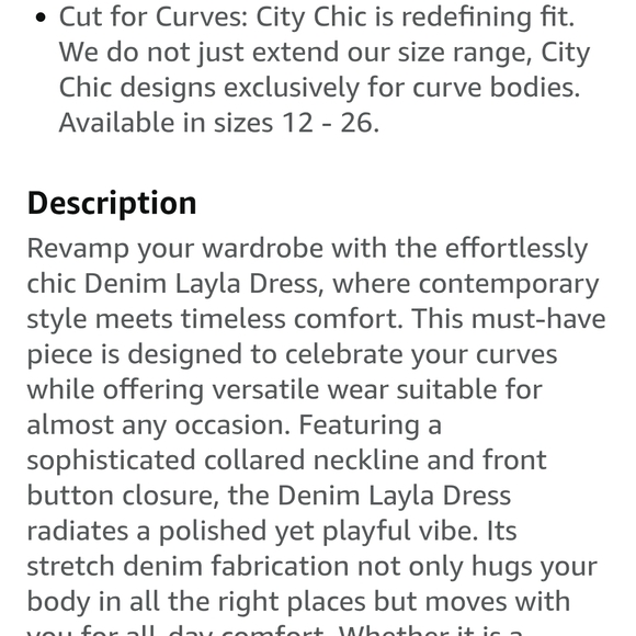 City Chic Blue Denim Dress - Picture 8 of 8